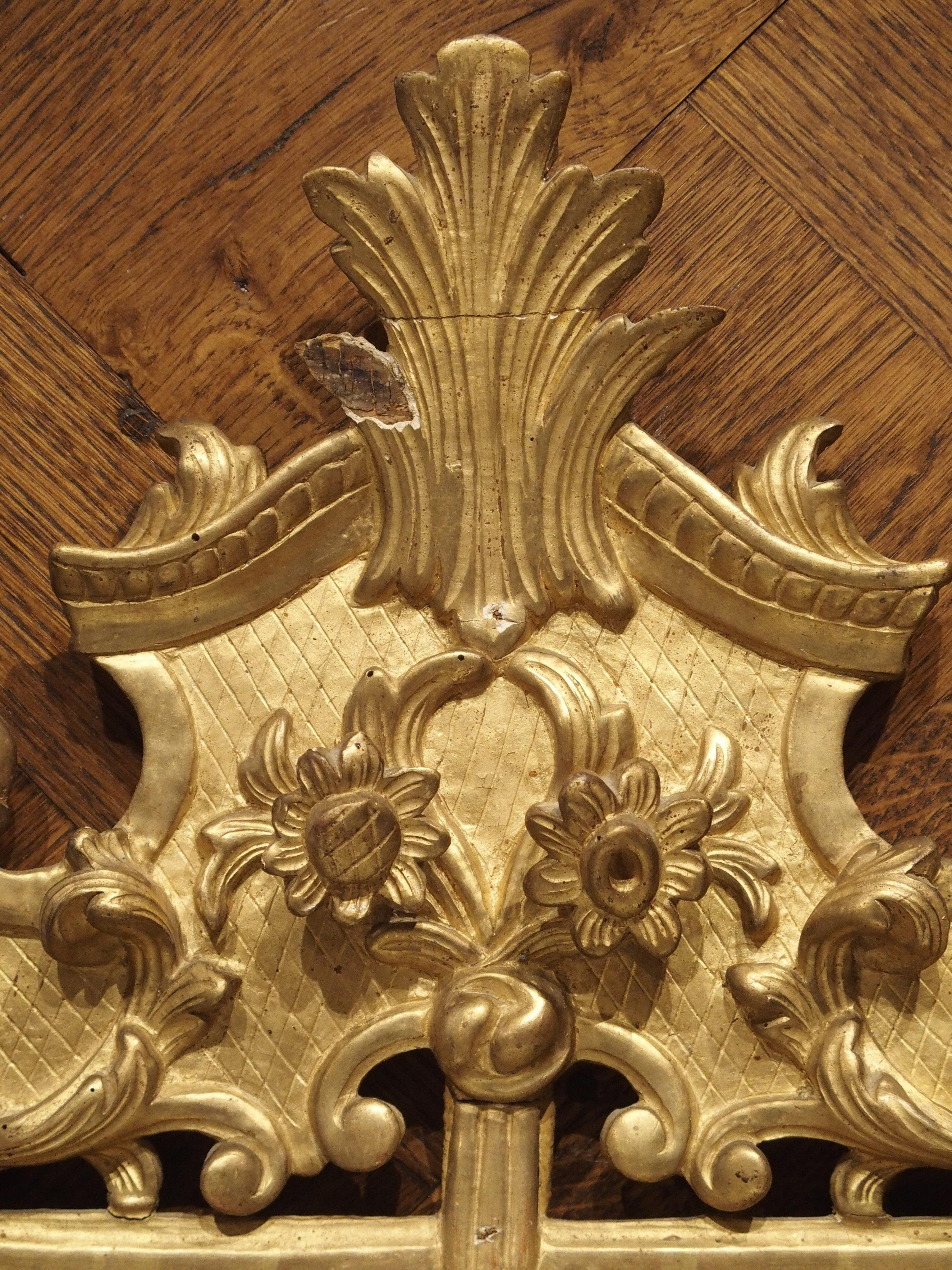 Small 18th Century French Giltwood Mirror “a Parcloses” from Provence 8