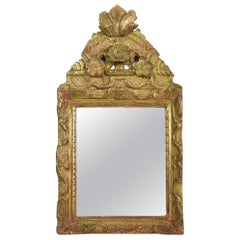 Small 18th Century French Louis XV Giltwood Mirror