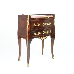 Small 18th Century French Louis XV Parquetry Writing Commode or Sauteuse