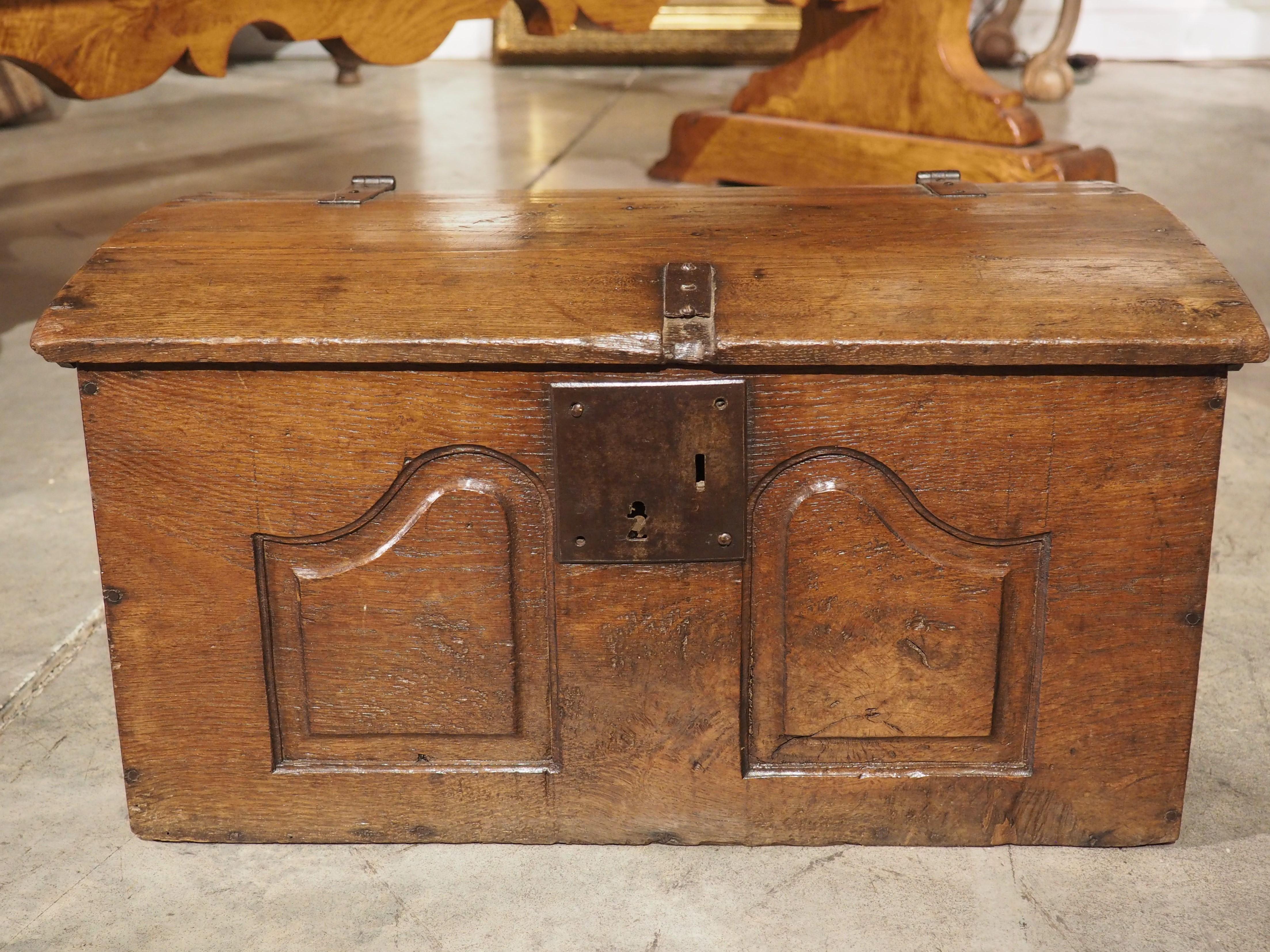 Small 18th Century French Oak Trunk from Normandy 6