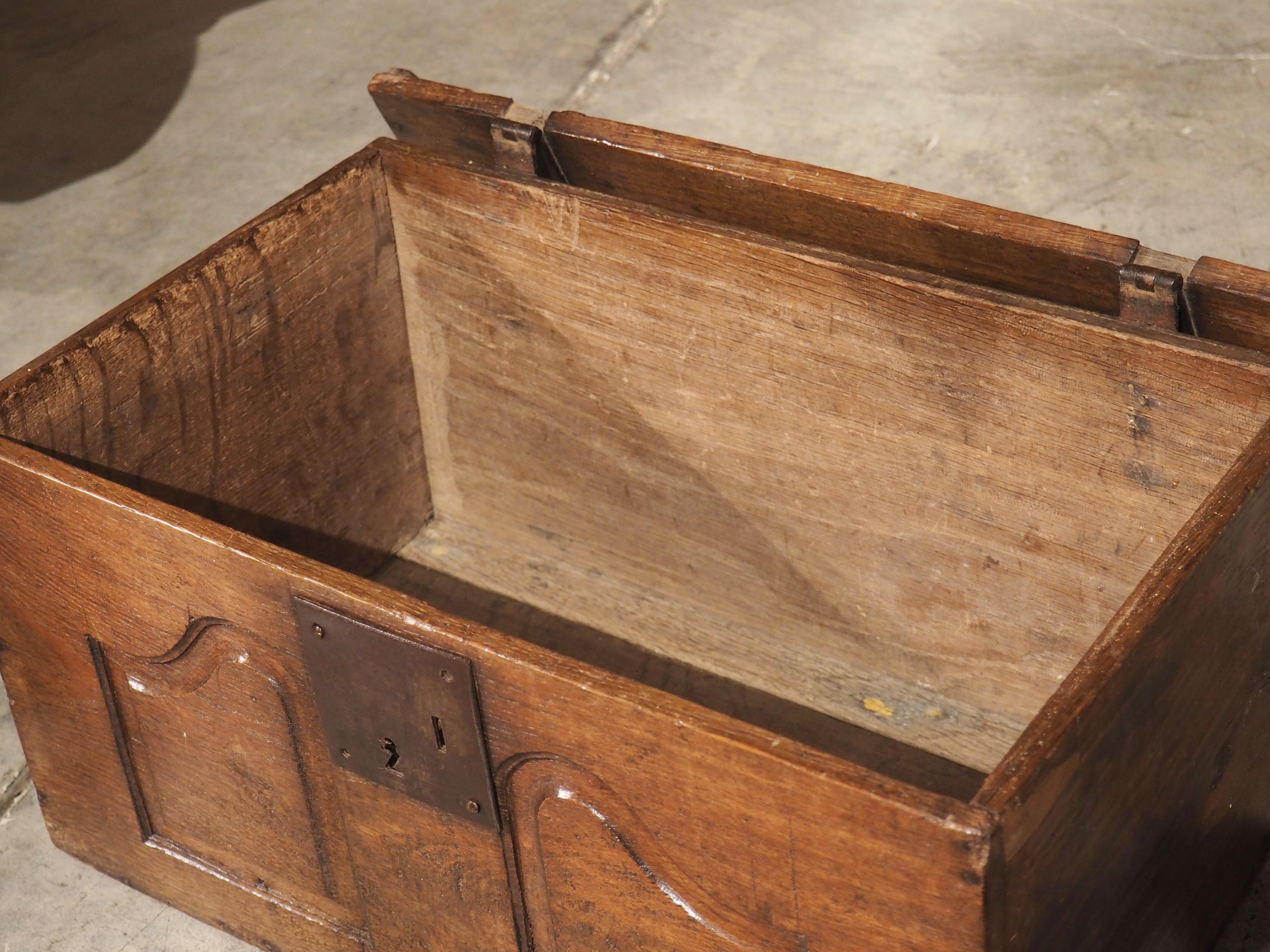 Small 18th Century French Oak Trunk from Normandy 7