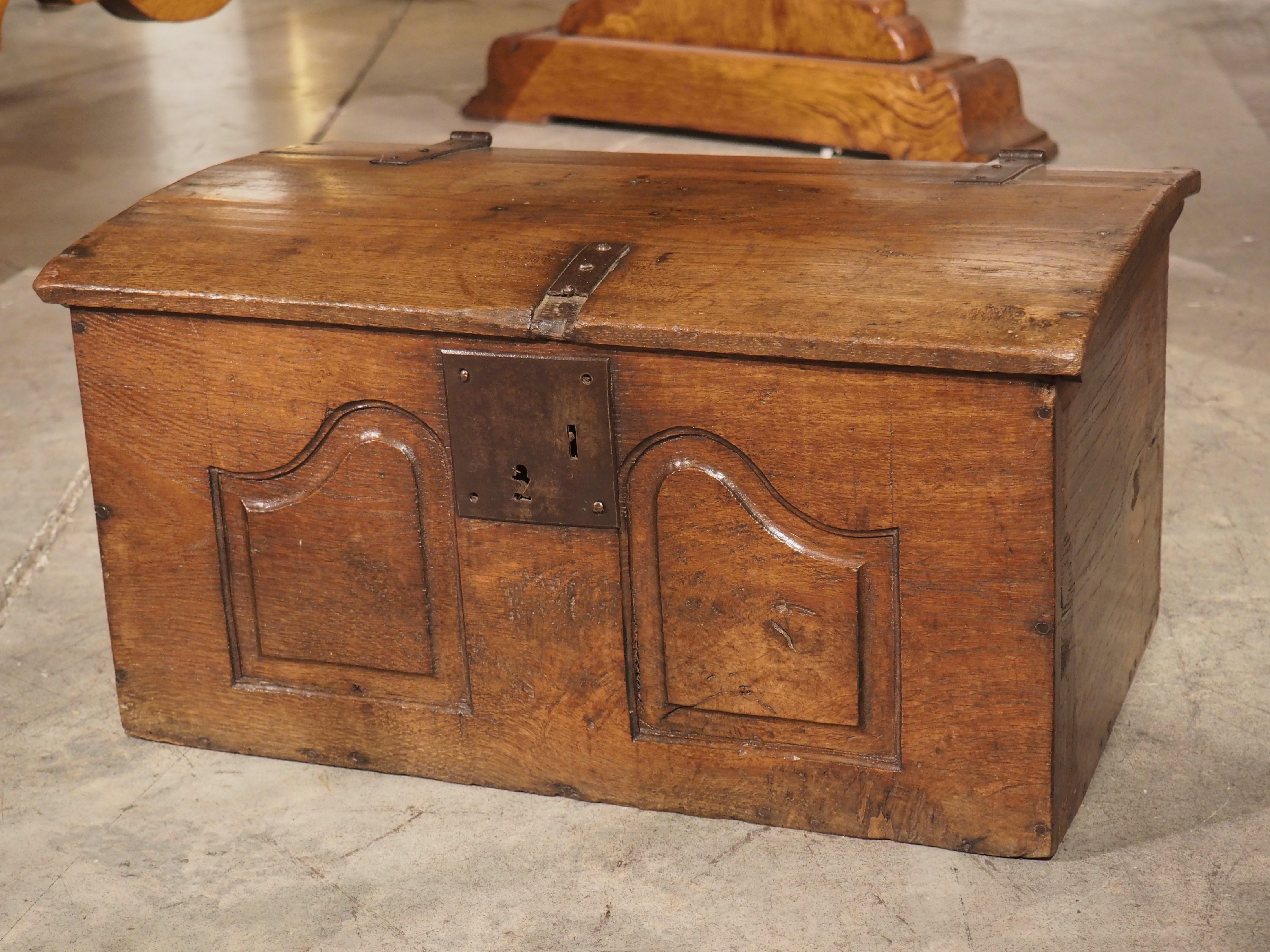 Small 18th Century French Oak Trunk from Normandy 8