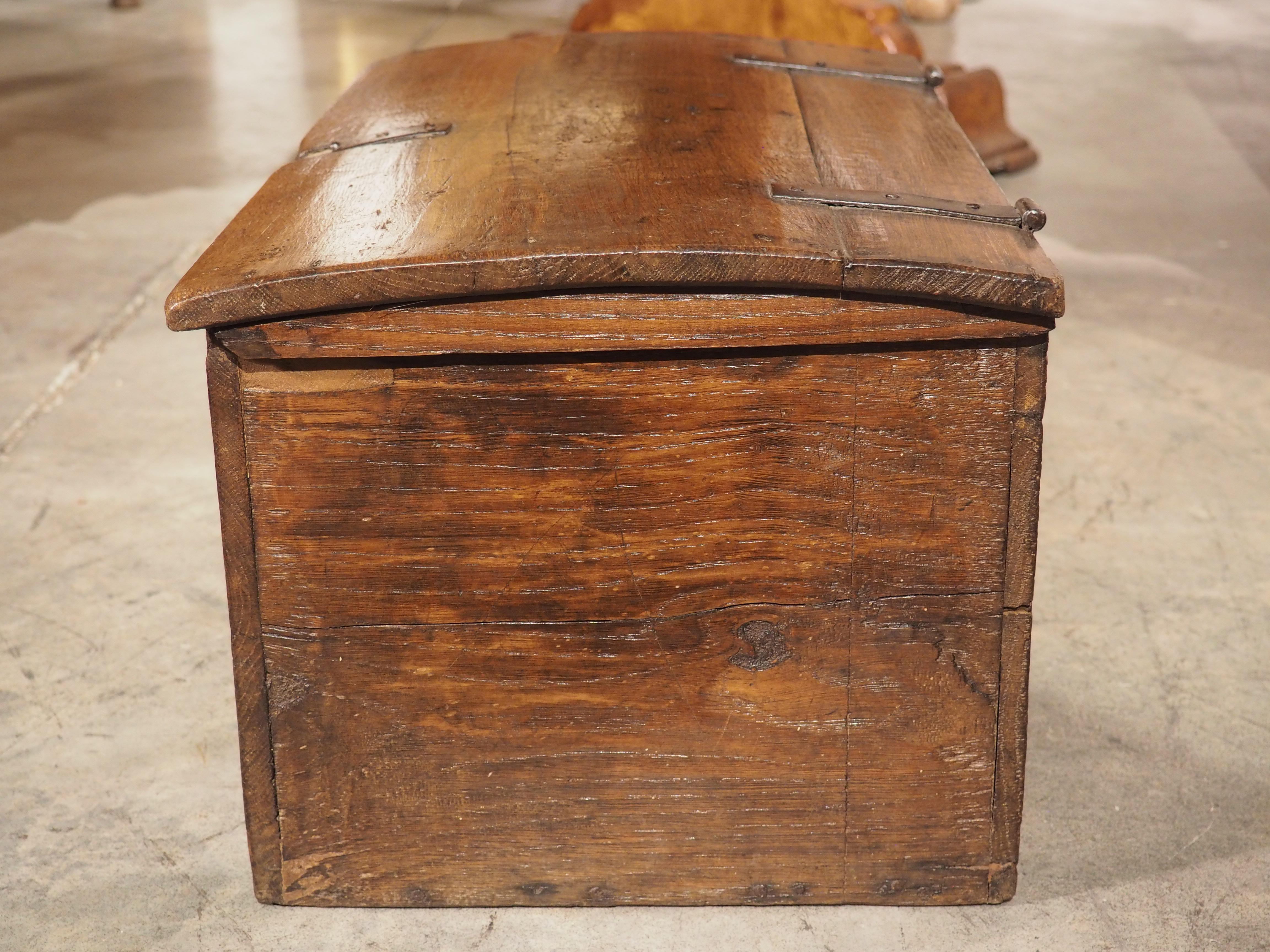 Small 18th Century French Oak Trunk from Normandy 1