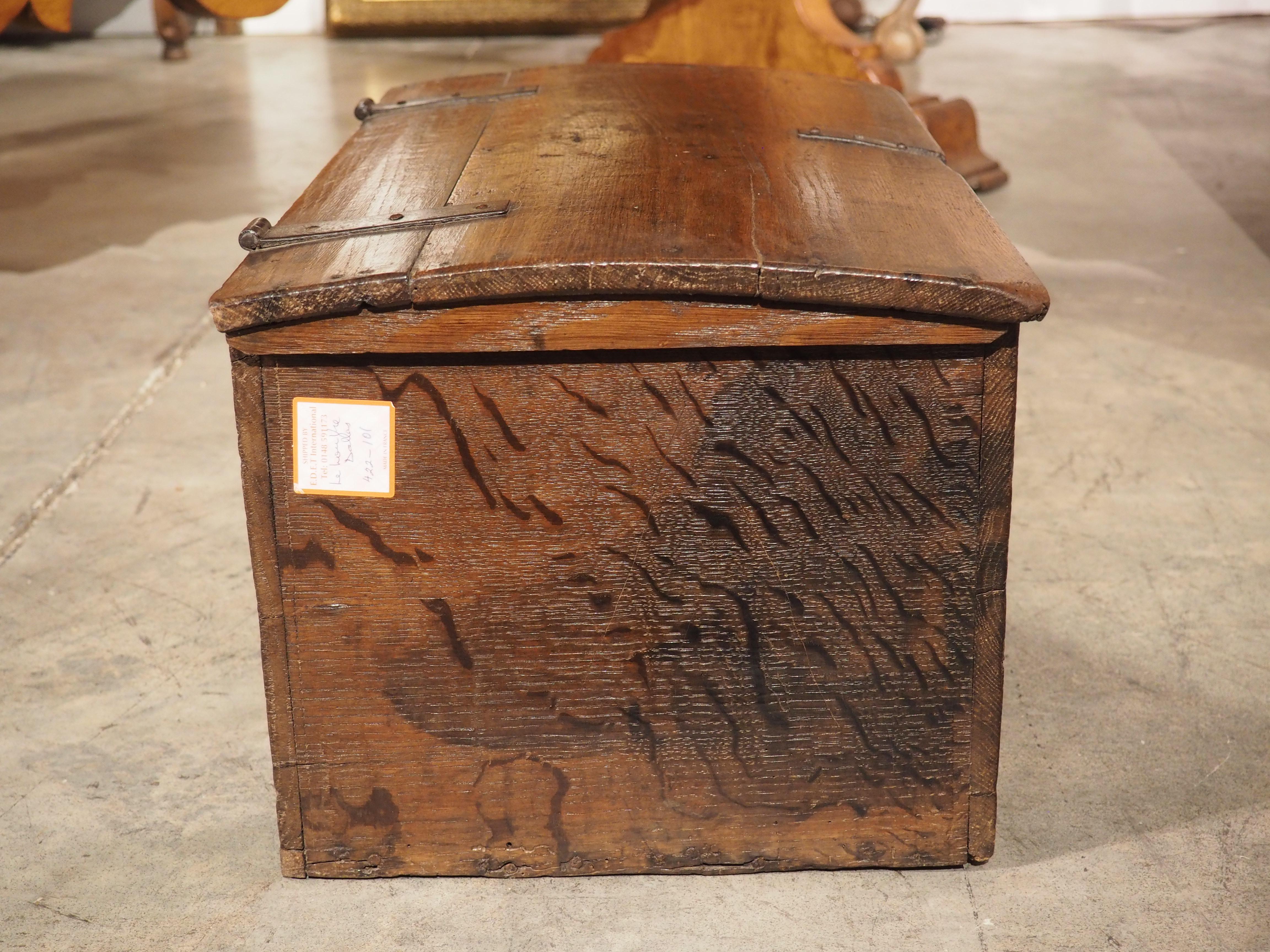 Small 18th Century French Oak Trunk from Normandy 3