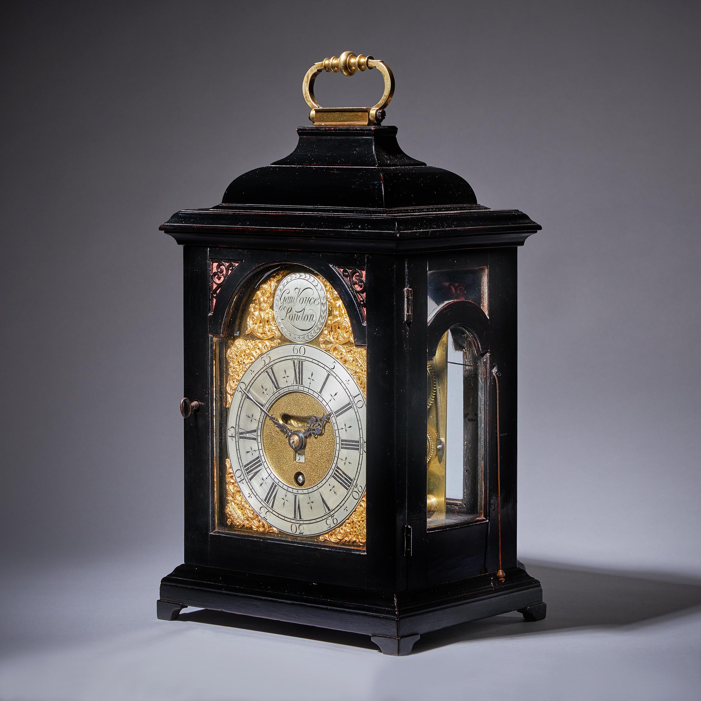 English Small 18th Century George I Period Table Clock by Gamaliel Voyce, c.1725