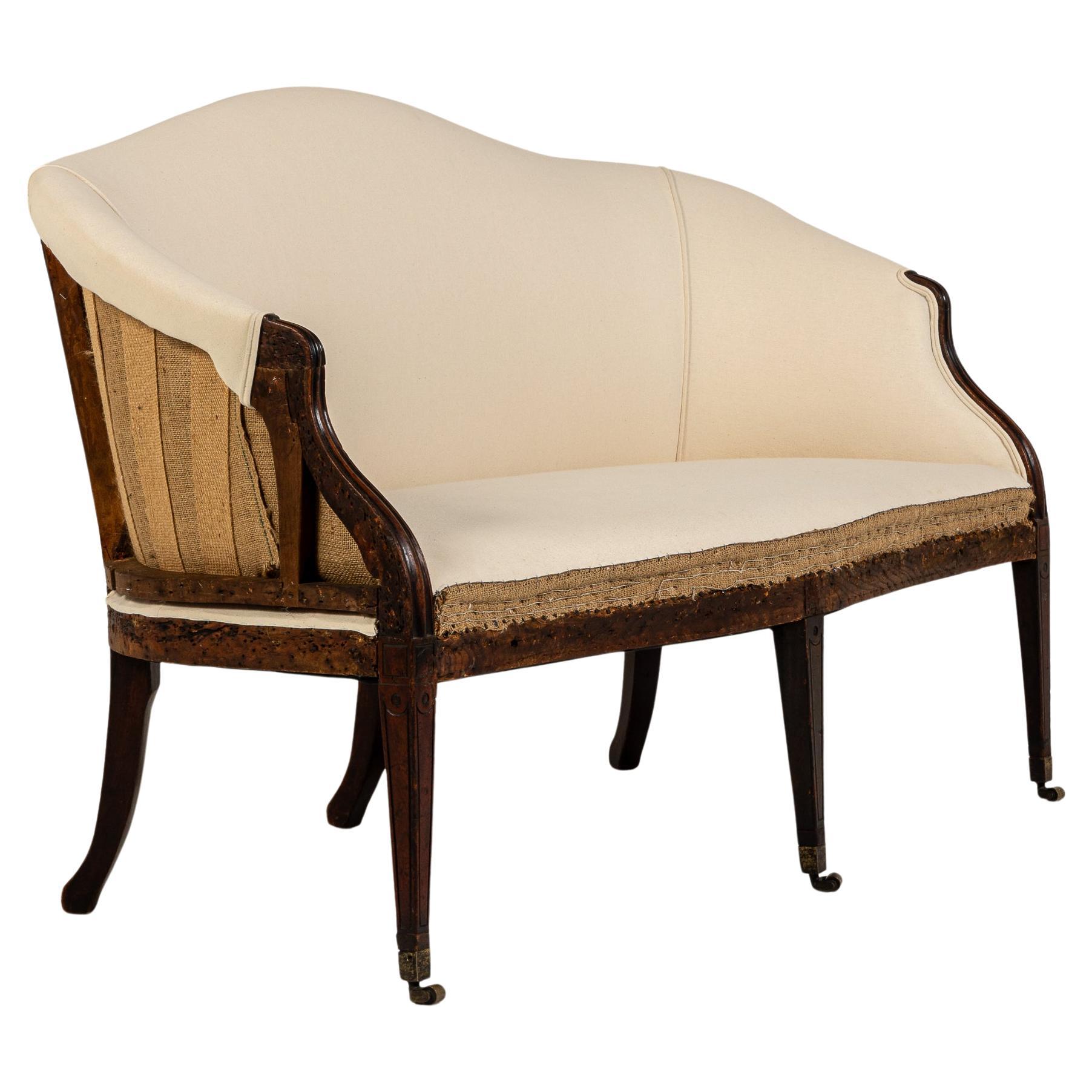 Small 18th Century George III English Mahogany Sofa