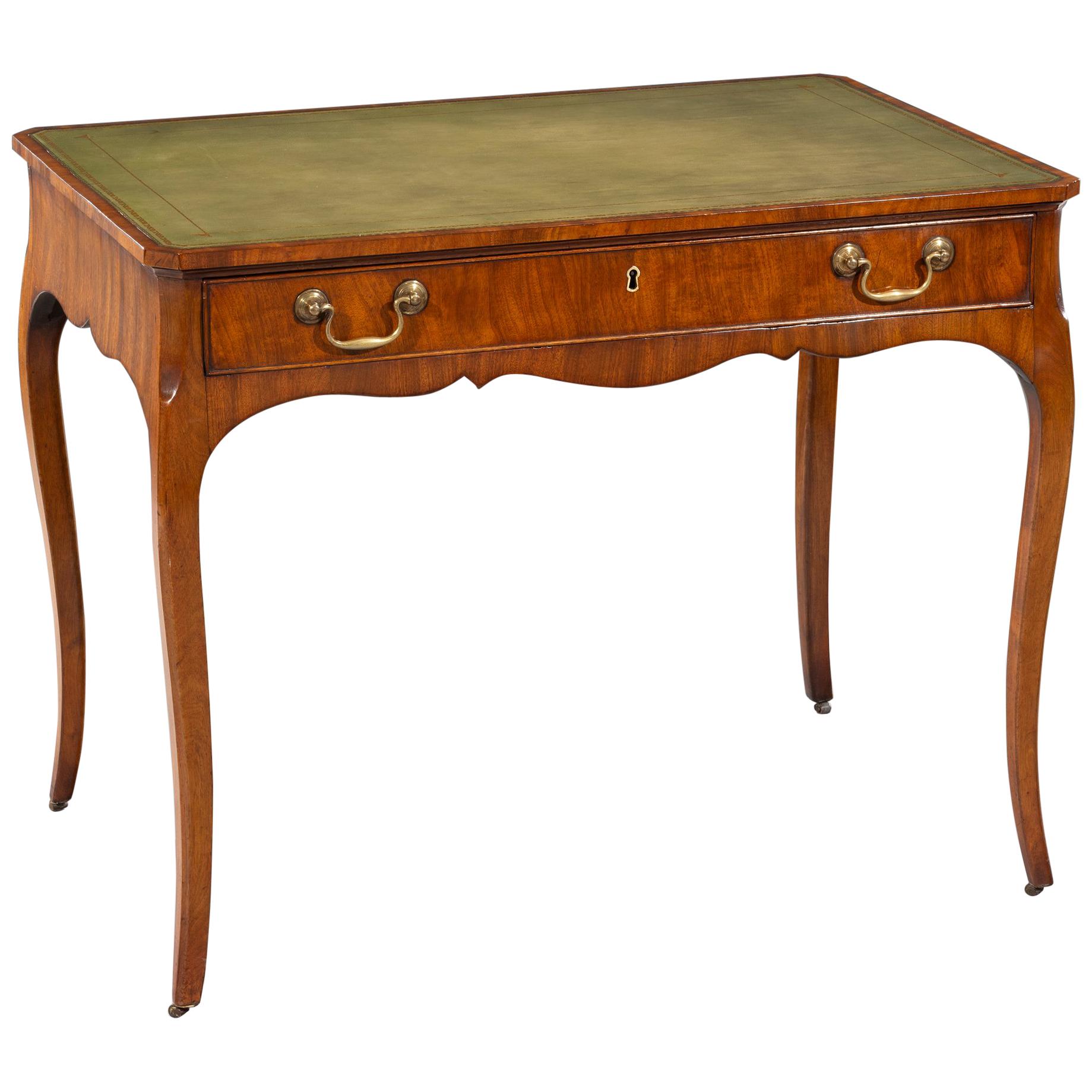 Small 18th Century George III Hepplewhite Period Mahogany Writing Table For Sale
