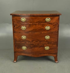 small 18th century Georgian mahogany bow front commode