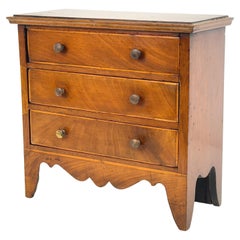 Small 18th Century Georgian Mahogany Miniature Chest of Drawers