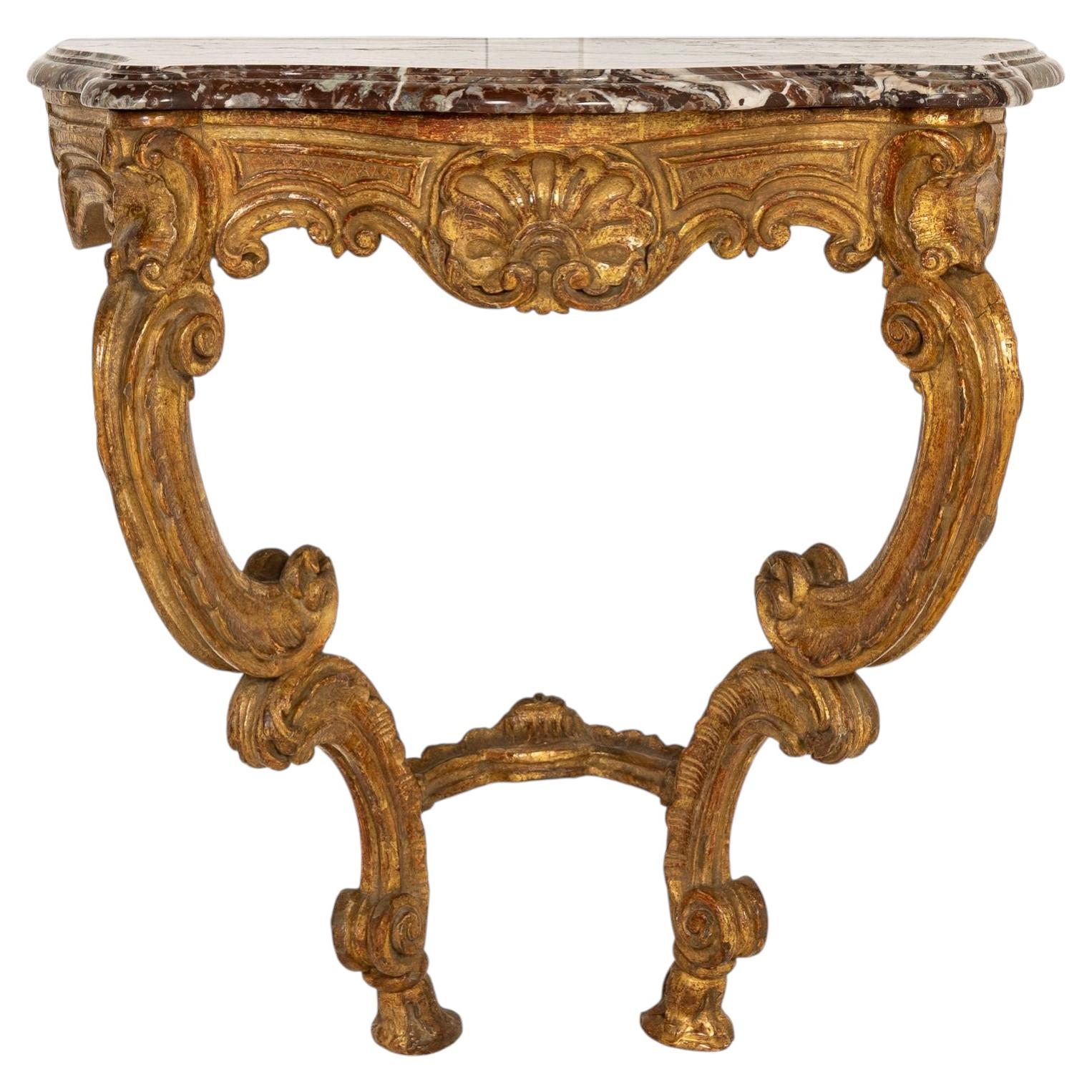 Small 18th Century Giltwood Console Table
