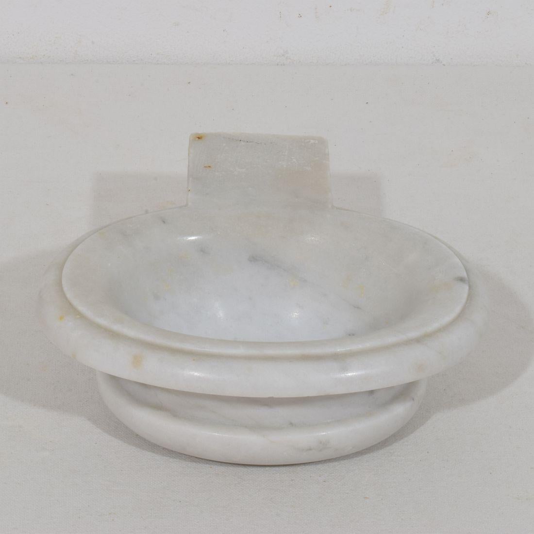 18th Century and Earlier Small 18th Century Italian Baroque Marble Holy Water Font or Stoup For Sale