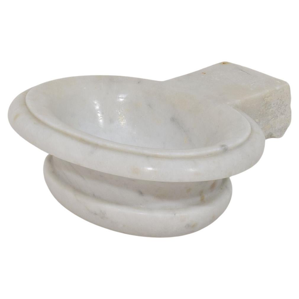 Small 18th Century Italian Baroque Marble Holy Water Font or Stoup