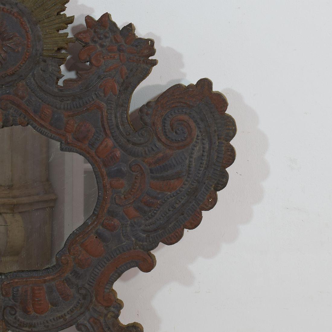 Iron Small 18th Century, Italian Baroque Mirror