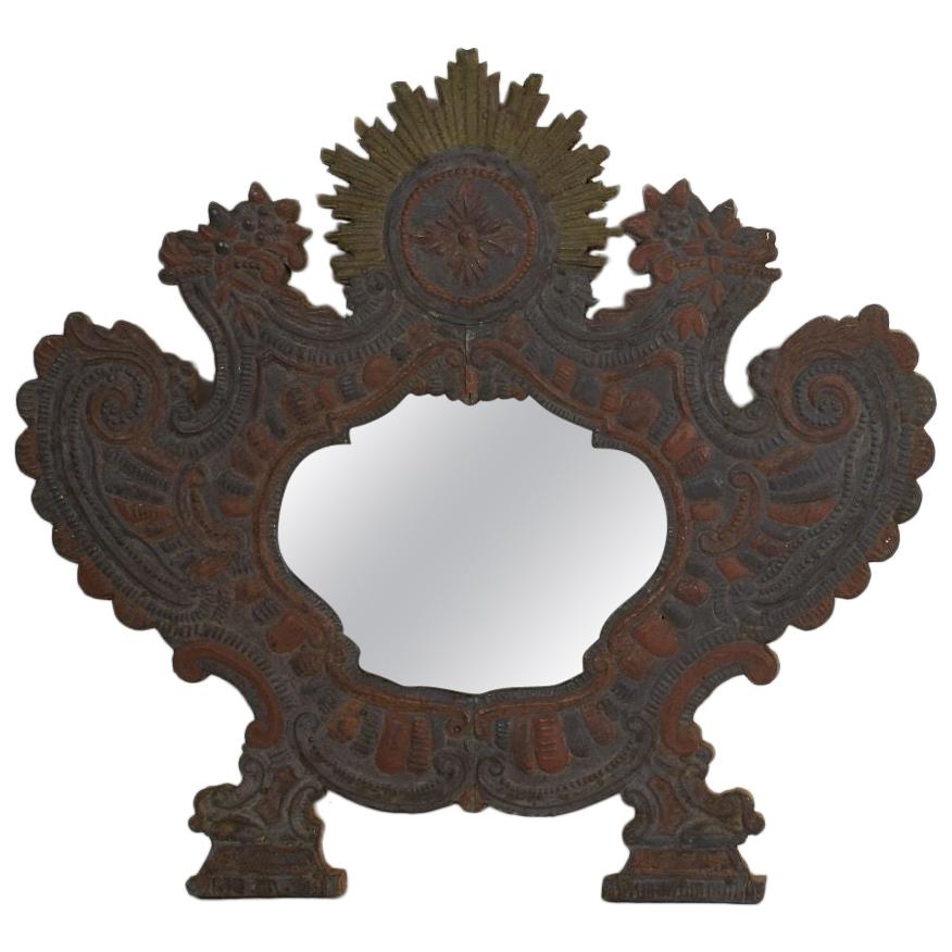 Small 18th Century, Italian Baroque Mirror