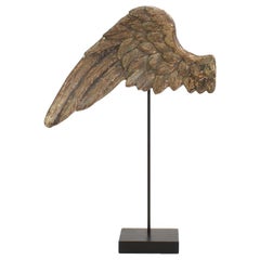 Small 18th Century Italian Carved Wooden Wing of a Baroque Angel Small 18th Century Italian Carved Wooden Wing of a Baroque Angel