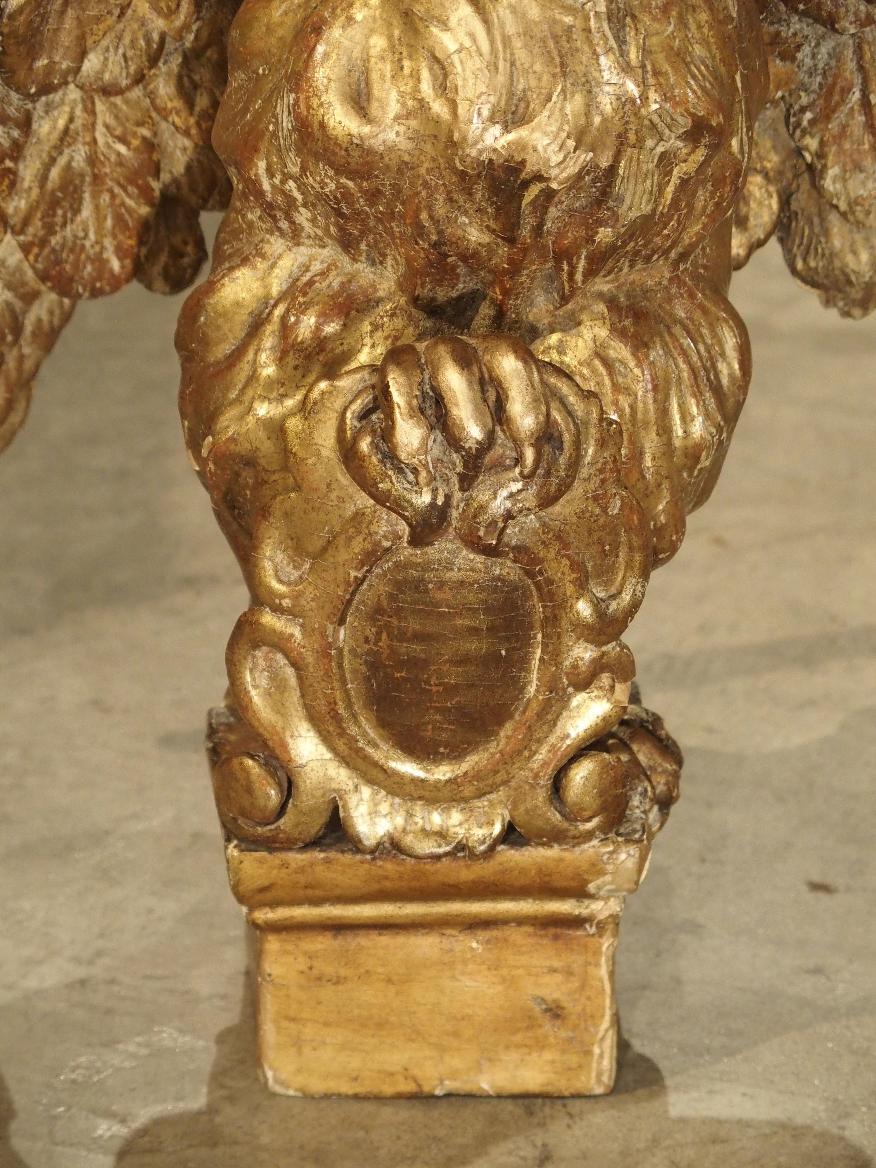 Small 18th Century Italian Giltwood Eagle Bookholder or Stand 2