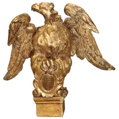 Small 18th Century Italian Giltwood Eagle Bookholder or Stand