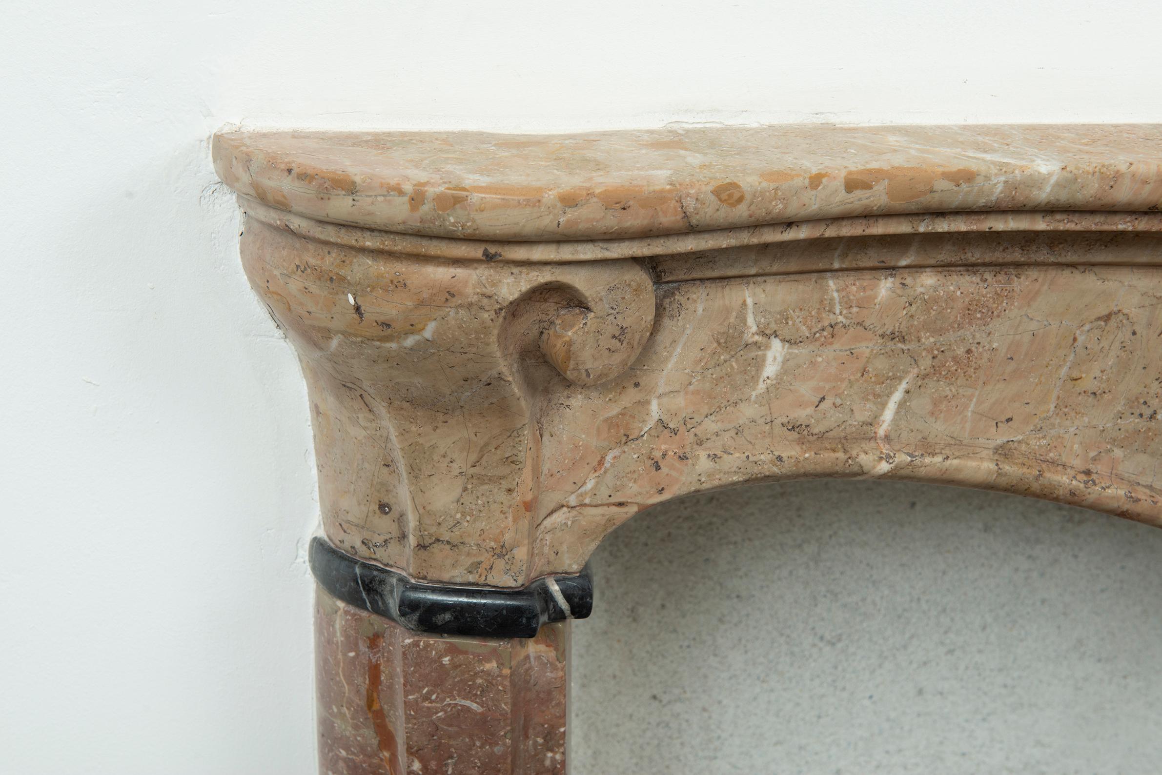 18th Century and Earlier Small 18th Century Italian Marble Fireplace, Mantelpiece