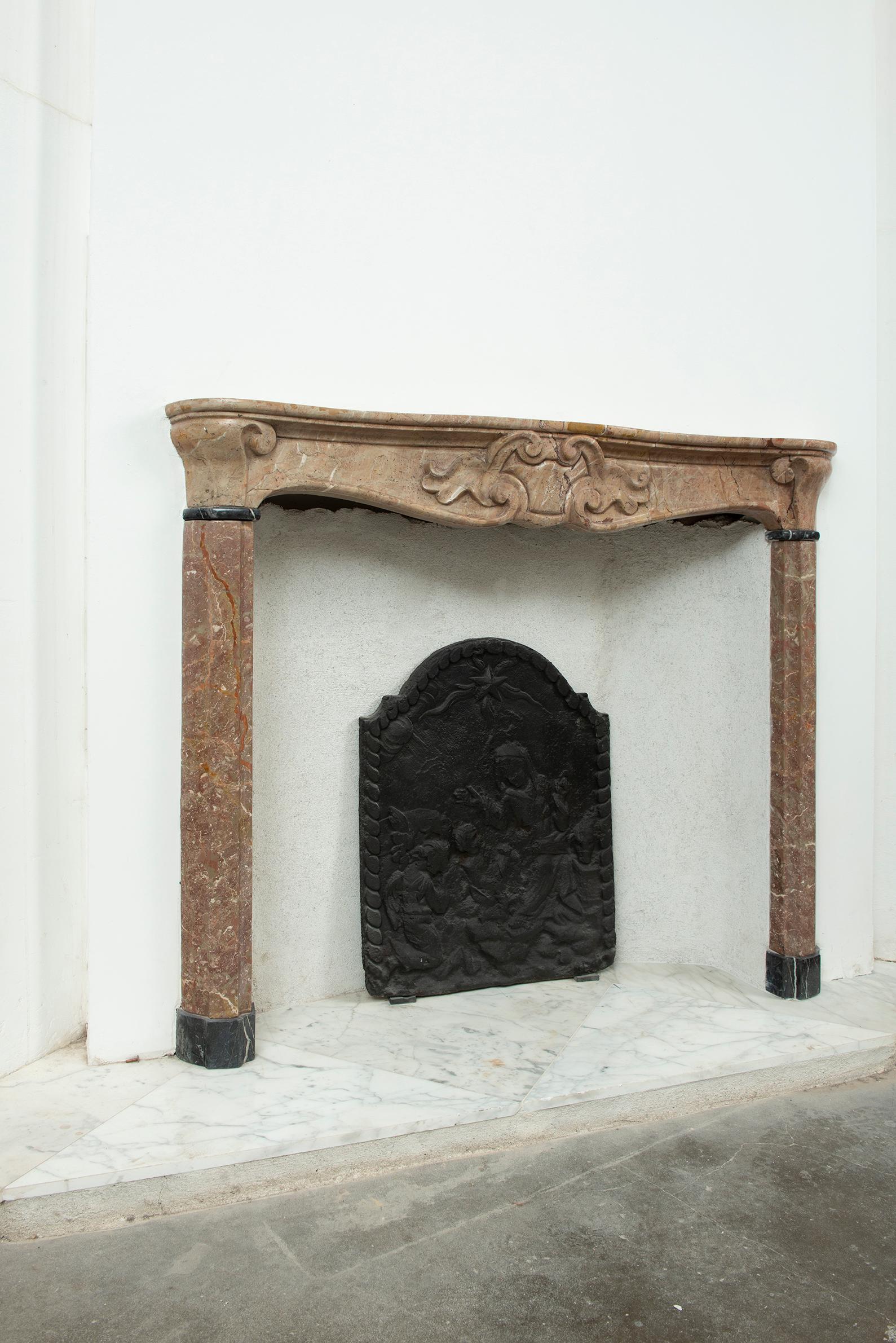 Small 18th Century Italian Marble Fireplace, Mantelpiece 2