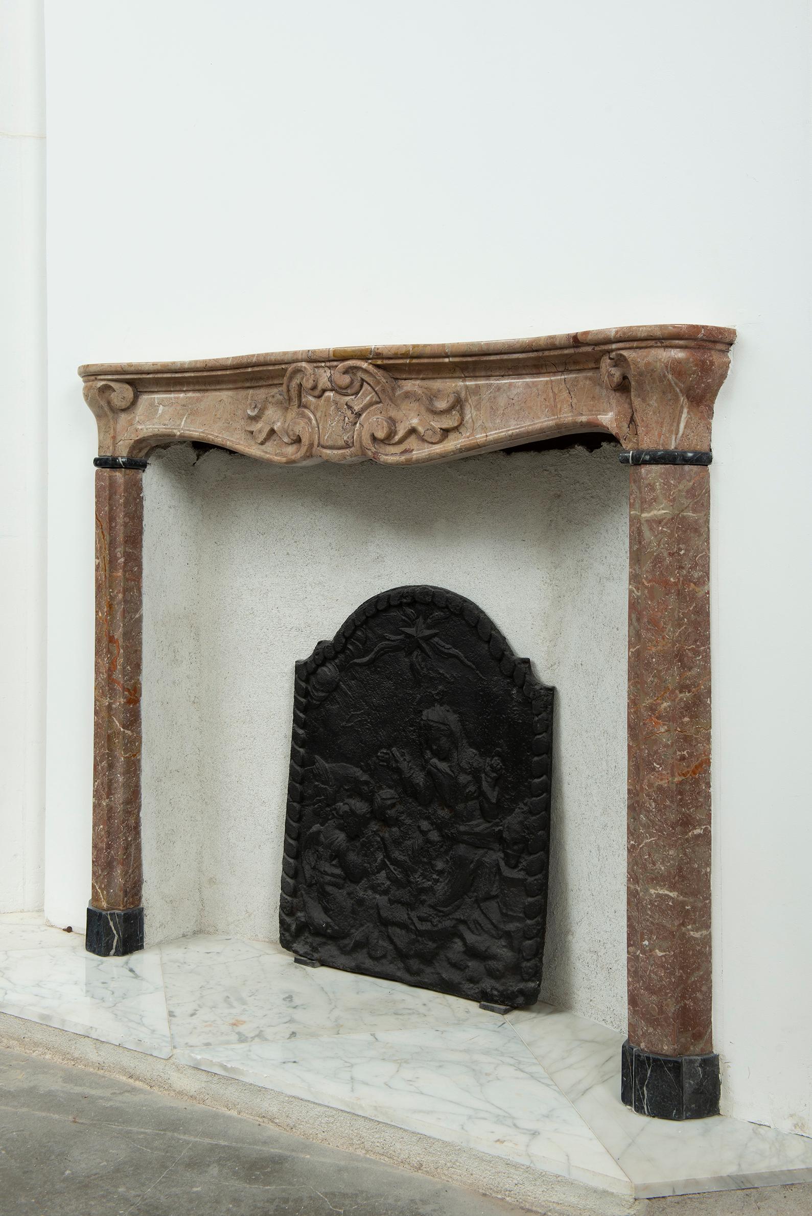 Small 18th Century Italian Marble Fireplace, Mantelpiece 3