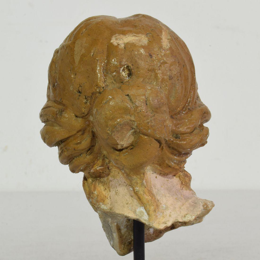 Small 18th Century Italian / Neapolitan Terracotta Head of a Madonna 5