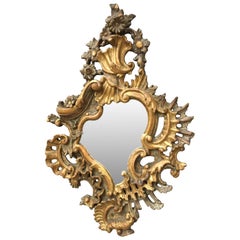 Small 18th Century Italian Rococo Wall Mirror