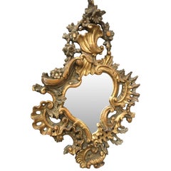 Small 18th Century Italian Rococo Wall Mirror