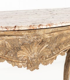 Small 18th Century Italian Silver Gilt Console Table
