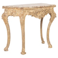 Small 18th Century Italian Silver Gilt Console Table