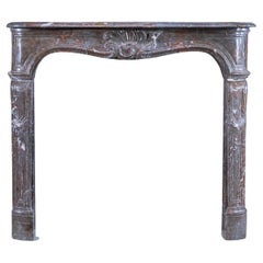 Small 18th Century Louis XV Marble Fireplace