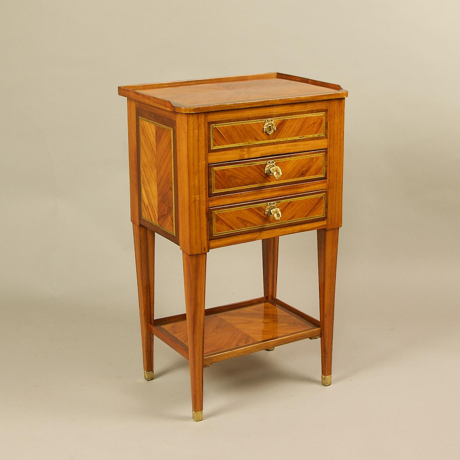 Small 18th Century French Louis XVI Parquetry Side Table or 