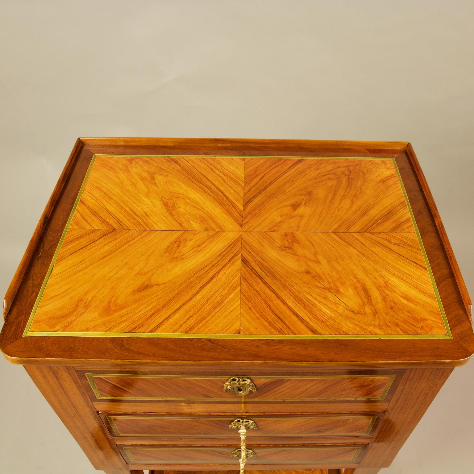Small 18th Century French Louis XVI Parquetry Side Table or 