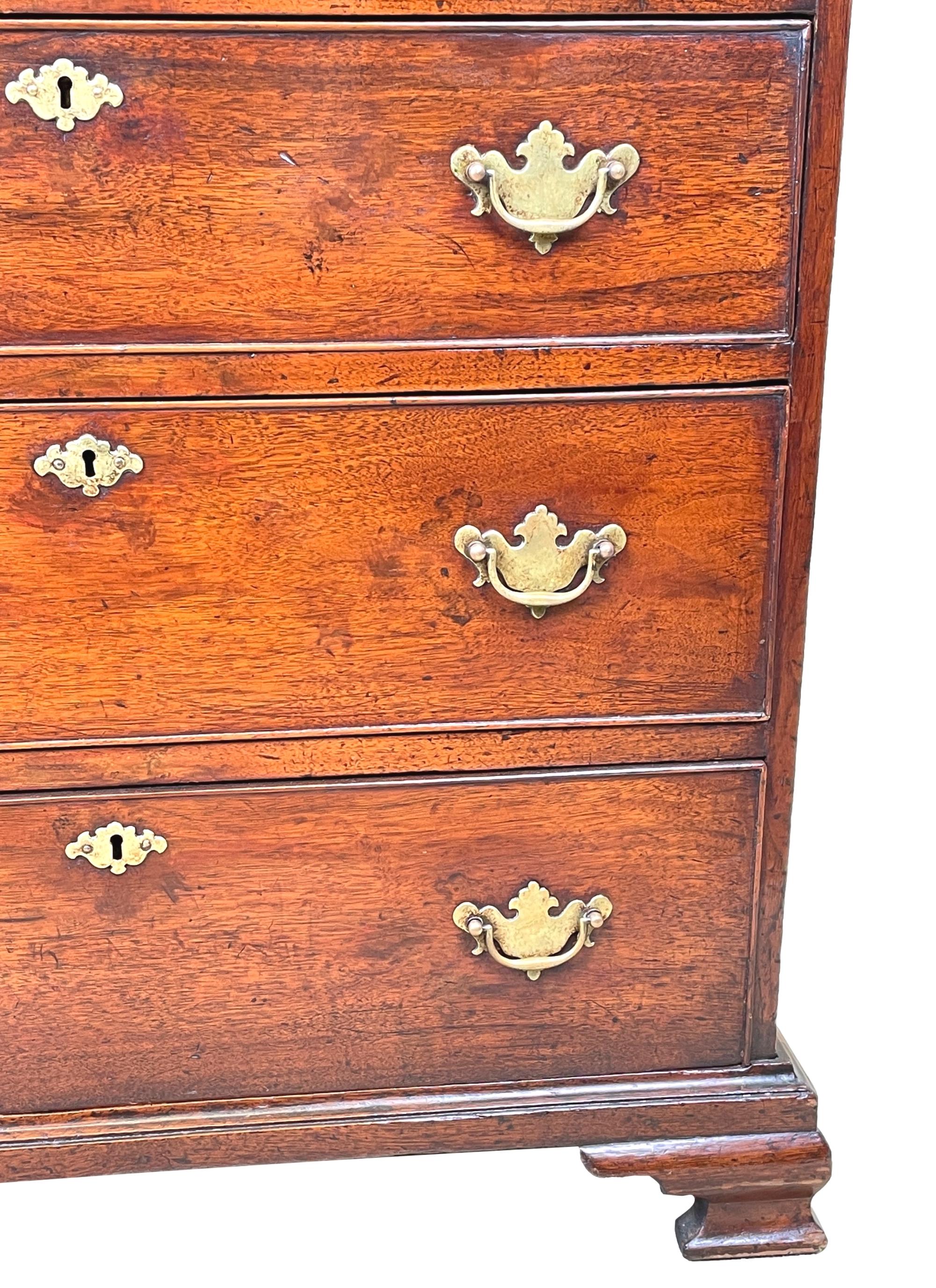 English Small 18th Century Mahogany Chest For Sale