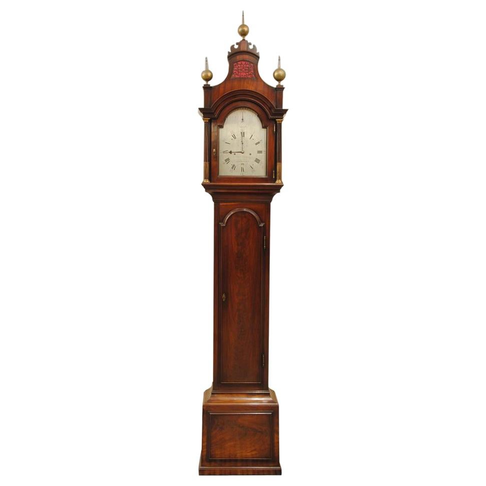 Small 18th Century Mahogany Longcase Clock by Rowning of Newmarket