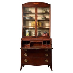 Small 18th Century Mahogany Secretaire Bookcase