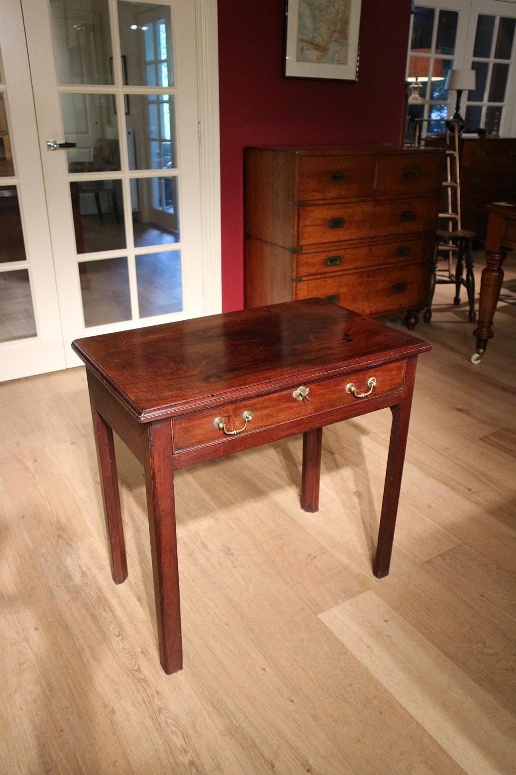 British Small 18th Century Mahogany Side Table