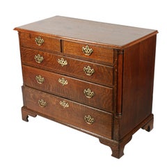 Small 18th Century Georgian  Oak Chest Of Drawers