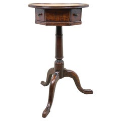 Small 18th Century Oak Drum Top Occasional Table