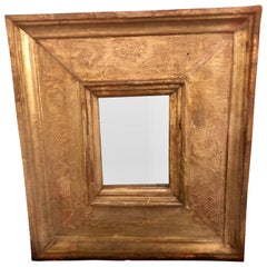 Small 18th Century Rectangular Gilded Wall Mirror, Venice, Italy