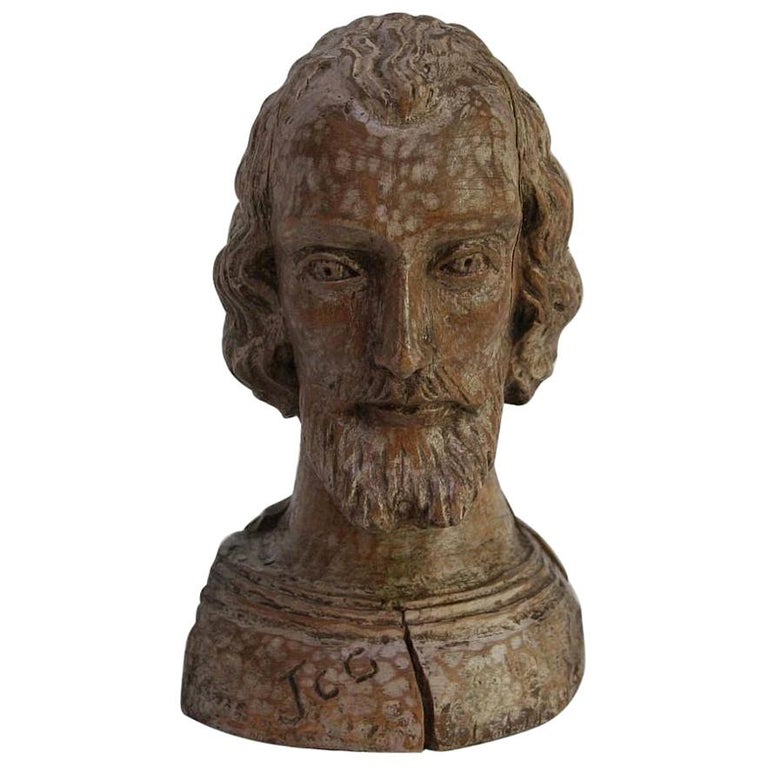 Small 18th Century Spanish Reliquary Bust For Sale at 1stdibs