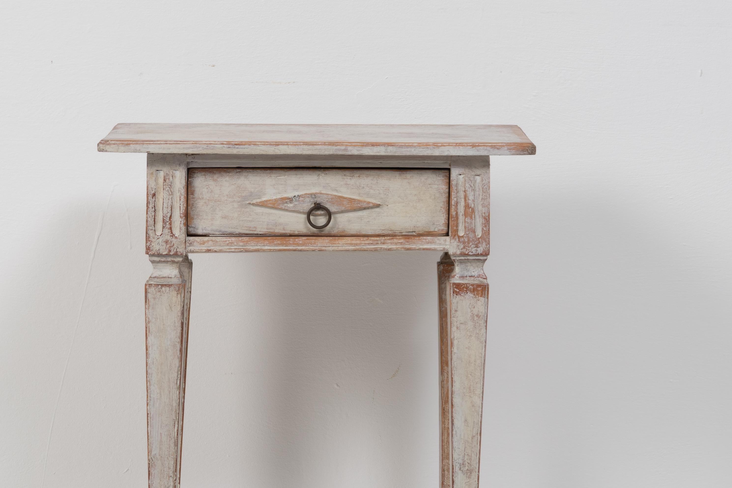 Small Antique Swedish Neoclassic Gustavian Pine Side Table 2