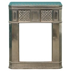Small 1920s Art Deco Cast Iron Fire Mantel