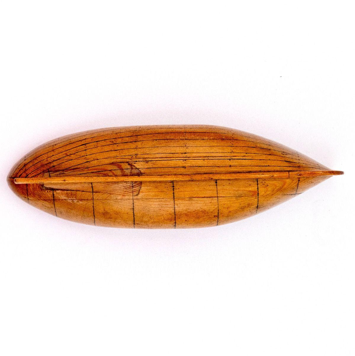 Hand-Crafted Small 1920s Danish Shipyard Model in Pine For Sale