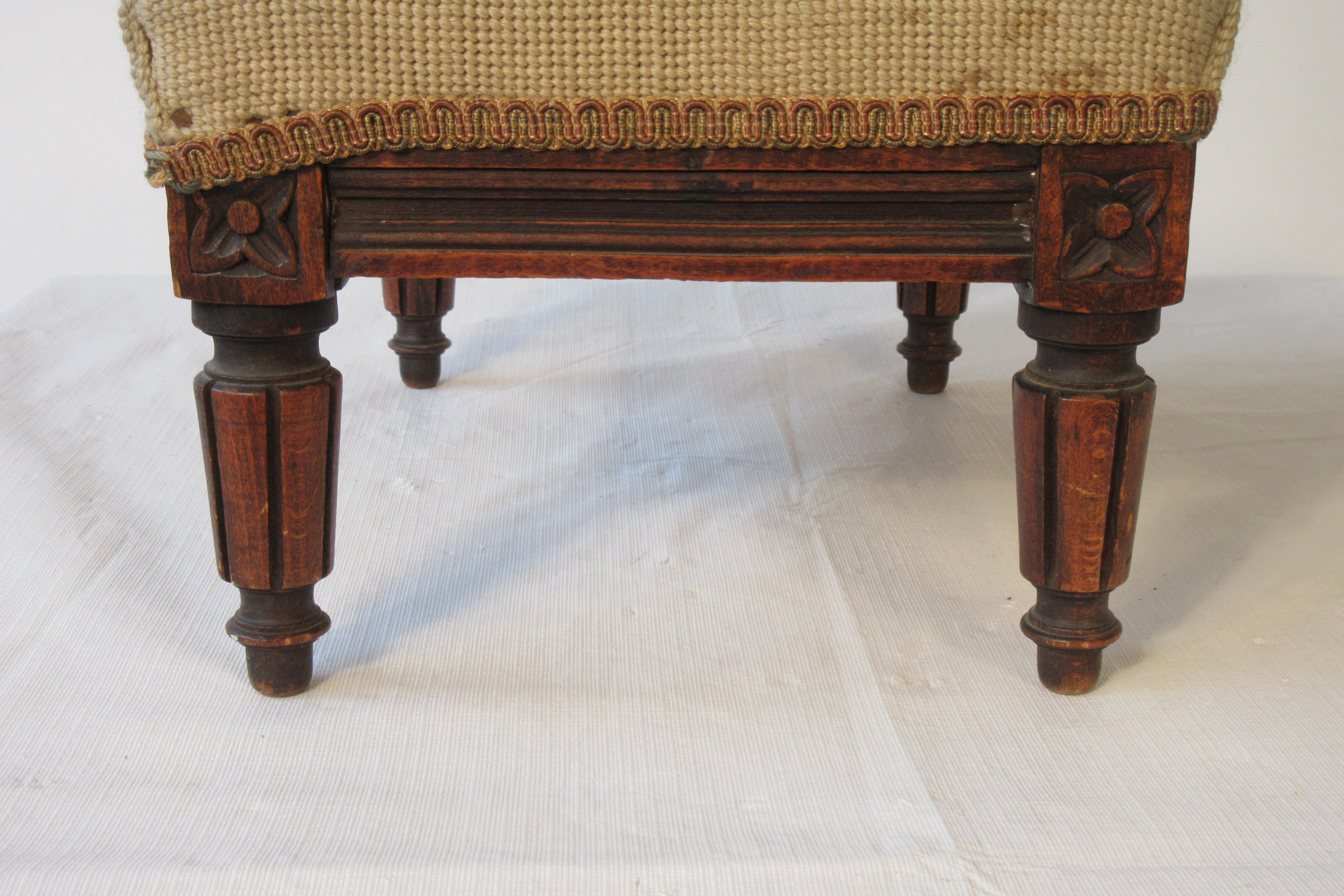 Small 1920s French Footstool 3