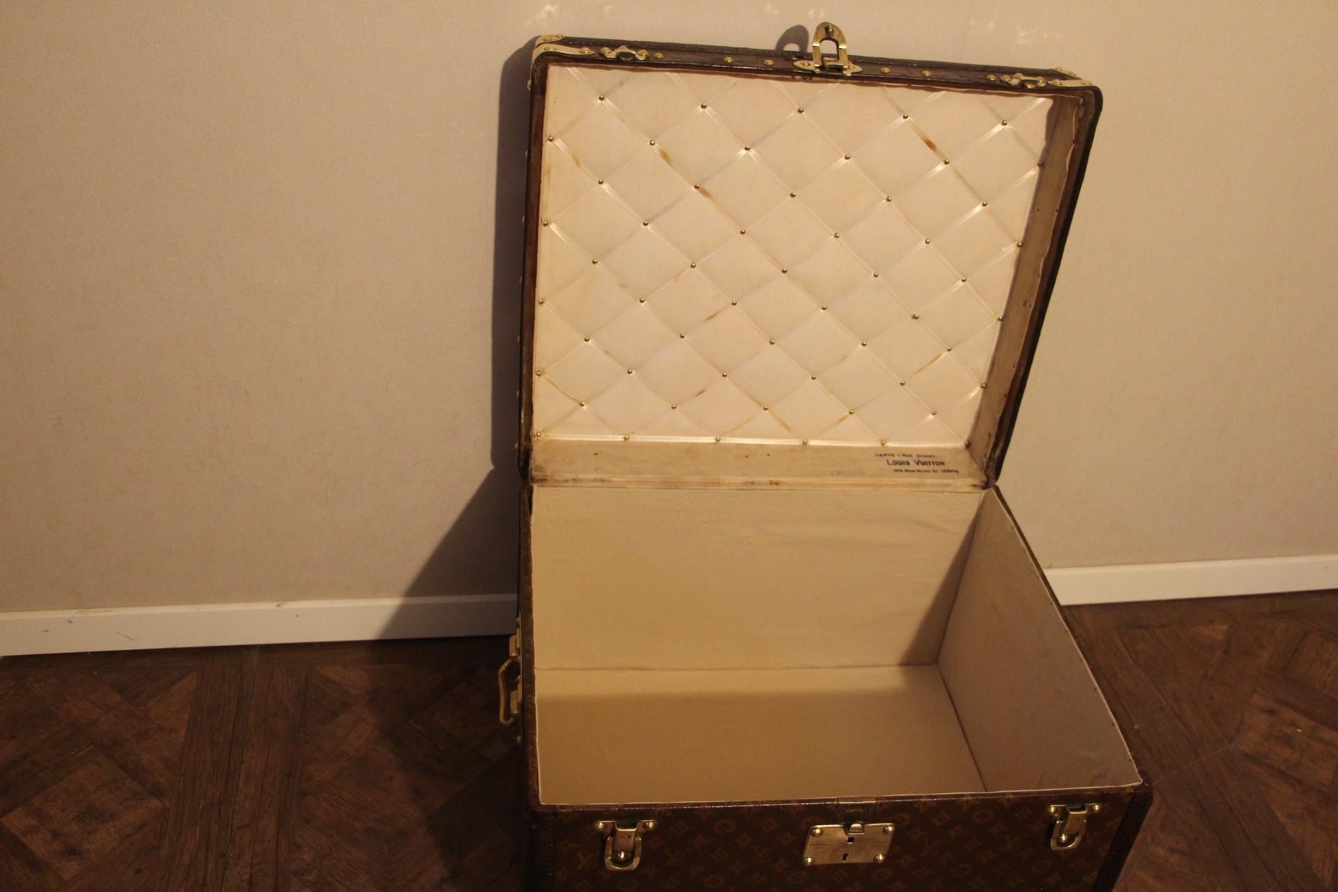 Small 1920s Louis Vuitton Monogram Steamer Trunk 5