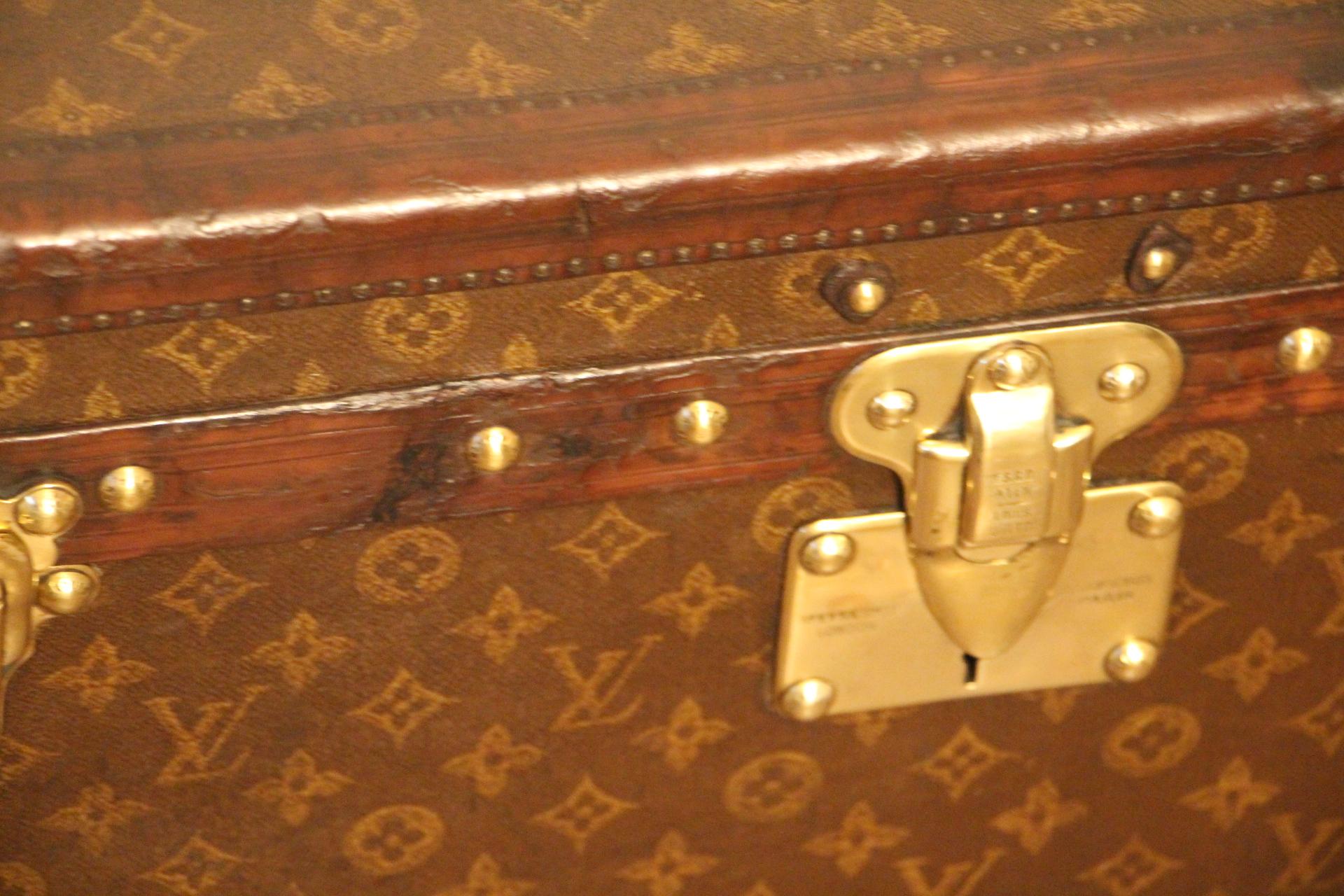 Early 20th Century Small 1920s Louis Vuitton Monogram Steamer Trunk