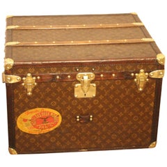 Antique Small 1920s Louis Vuitton Monogram Steamer Trunk