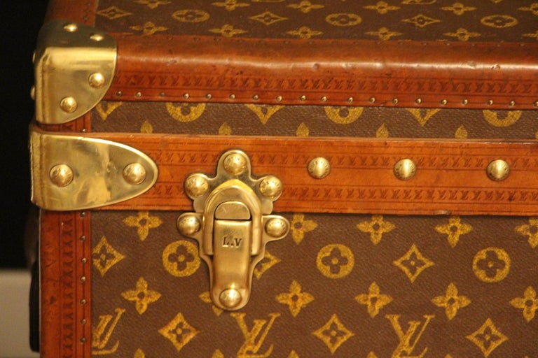 Small 1920's Louis Vuitton Steamer Trunk in Monogram at 1stDibs