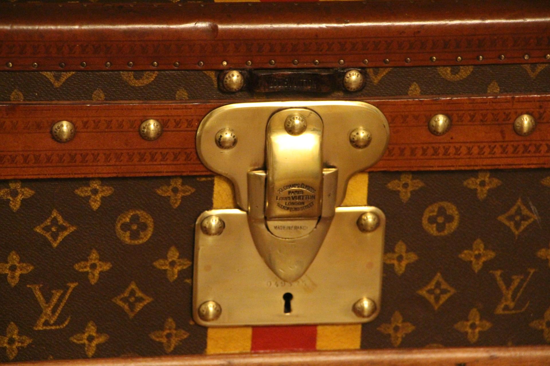 French Small 1920's Louis Vuitton Steamer Trunk in Monogram