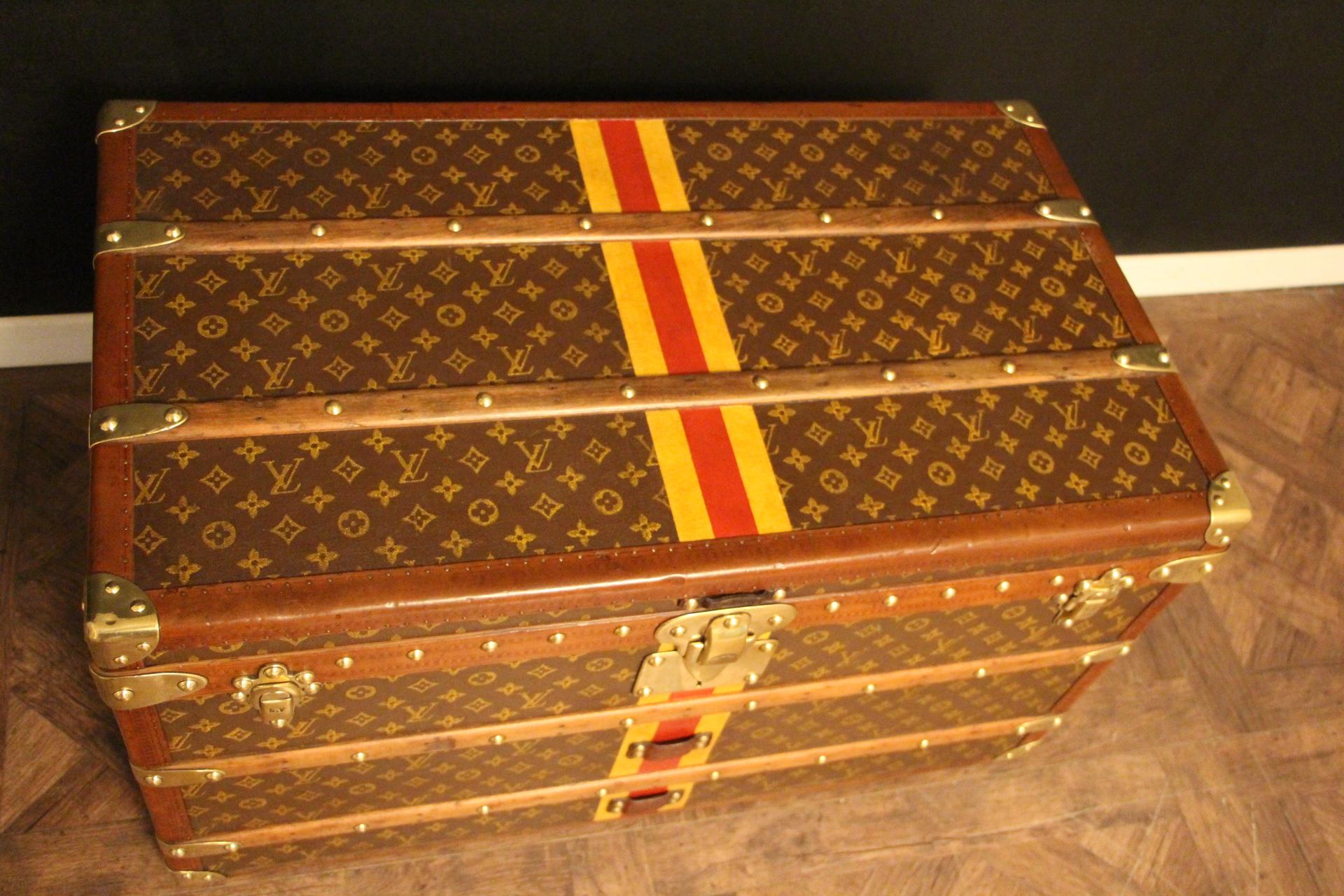 Early 20th Century Small 1920's Louis Vuitton Steamer Trunk in Monogram